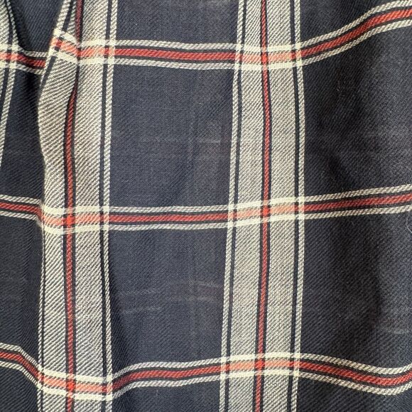 PAIGE Antonia Blouse Size Medium Off The Shoulder Boho Plaid Tartan Top ¾ Sleeve - Picture 8 of 9